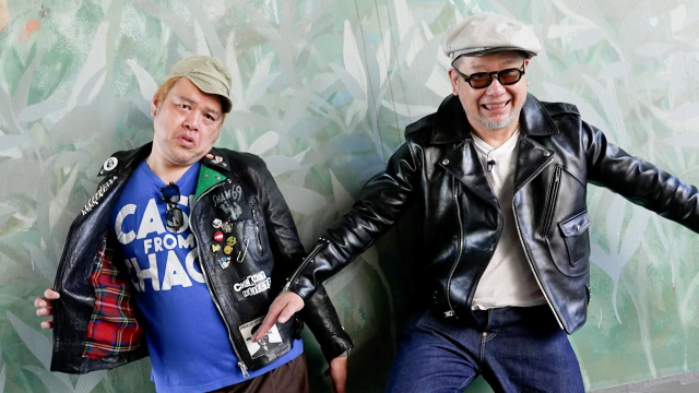 18日放送『土曜はナニする！？』＝「革ジャン散歩」（C）カンテレ