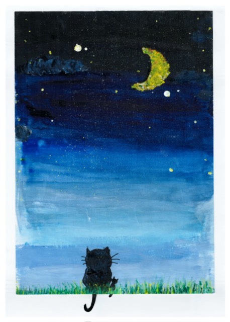 大阪・関西万博で披露された絵画「しあわせだね」