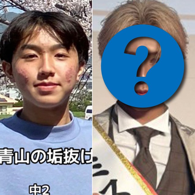 垢抜け前と現在のともさん（@kumabe_takatomoより）