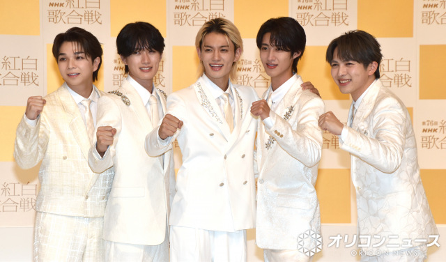 『第76回NHK紅白歌合戦』初出場会見に登壇したM!LK（左から）塩崎太智、山中柔太朗、佐野勇斗、曽野舜太、吉田仁人 （C）ORICON NewS inc.