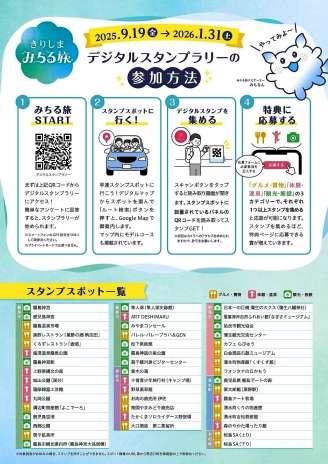 霧島、姶良、伊佐市と湧水町で始まるデジタルスタンプラリー「きりしまみちる旅」