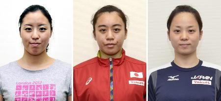 　（左から）乾友紀子、吉田胡桃、丸茂圭衣