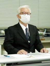 　記者会見するＡＩＲＤＯの泉弘毅副社長＝２６日午後、札幌市