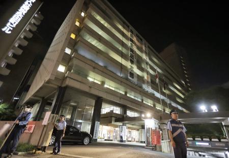 　自民党本部＝２０日午後９時５０分、東京・永田町