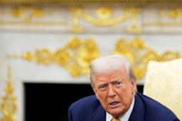 　トランプ米大統領＝２２日、ワシントン（ロイター＝共同）