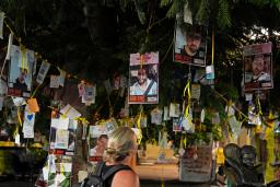 　人質の解放に向けてイスラエルにガザへの爆撃を即時停止するようＳＮＳで求めたトランプ米大統領の投稿（ＳＮＳトゥルース・ソーシャルから）