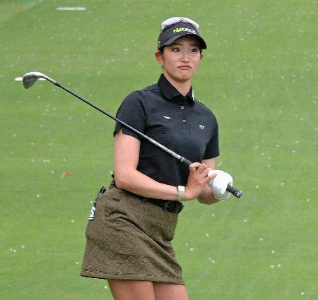 　女子ゴルフのスタンレー・レディースホンダに向けて調整する原英莉花＝東名ＣＣ