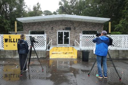 　銃撃事件が起きた飲食店＝１２日、米南部サウスカロライナ州（ＡＰ＝共同）