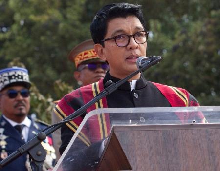 　マダガスカルのラジョエリナ大統領＝９月、アンタナナリボ（ＡＰ＝共同）