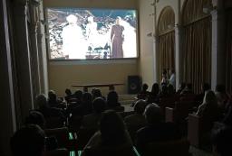 　バチカンで上映された映画「長崎　閃光の影で」＝１０月３１日（共同）