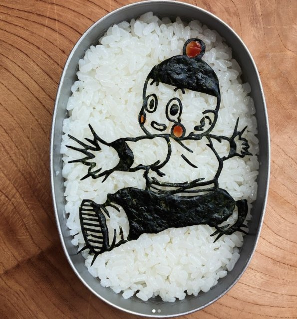 お父さん作のドラゴンボール「チャオズ」弁当