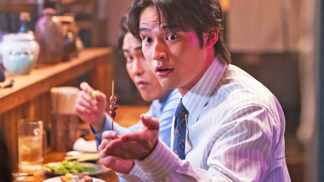 CMで、息ぴったりな先輩と後輩を演じた北村一輝と水上恒司　＜CMメイキング素材より＞