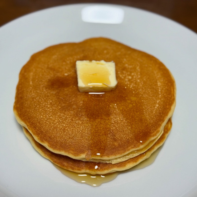 「オレンジページ大豆粉と米粉のパンケーキミックス 200g」で焼いたホットケーキ