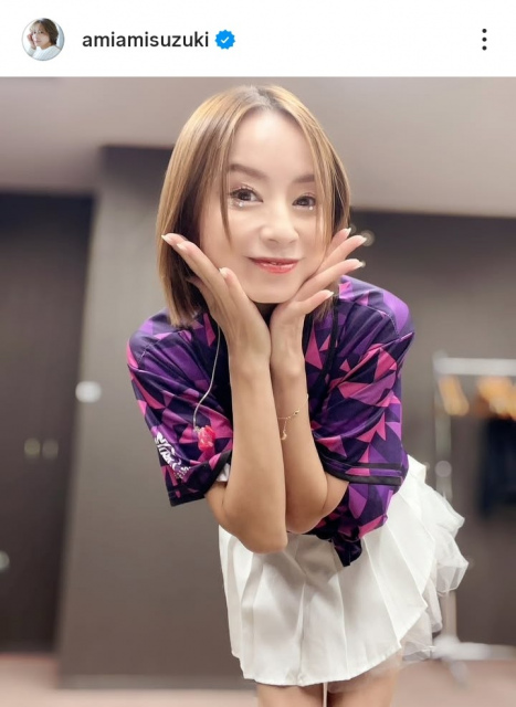 「福島ファイヤーボンズ vs 東京ユナイテッドバスケットボールクラブ」のハーフタイムに登場した鈴木亜美（写真はインスタグラム＠amiamisuzuki より）