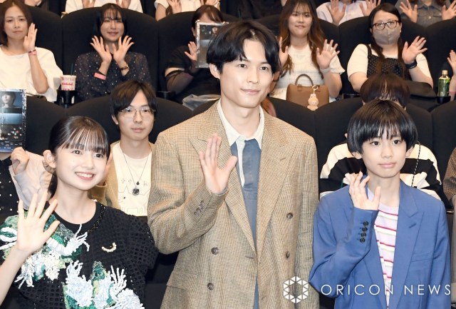 劇場用実写映画『秒速5センチメートル』特別試写会（左から）白山乃愛、松村北斗、上田悠斗、奥山由之監督 （C）ORICON NewS inc.