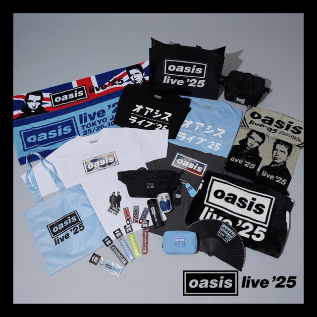 オアシス、日本公式ツアーグッズが公開に　浮世絵、江戸紫Tシャツやアクスタなど限定アイテム続々