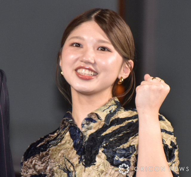 書道の生パフォーマンスを行った竹内朱莉 （C）ORICON NewS inc.