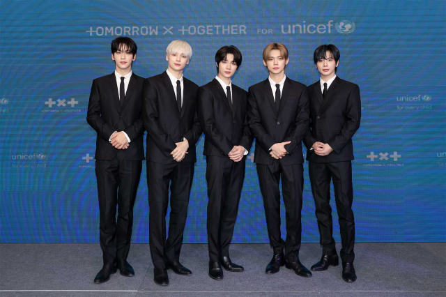 米・ユニセフ本部で協約式に参加したTOMORROW X TOGETHER　(P)&(C) BIGHIT MUSIC