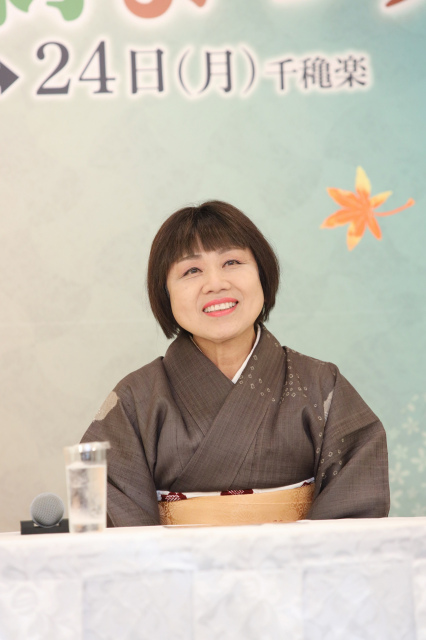 『南座錦秋公演 松竹上方喜劇まつり』取材会に出席した藤山直美