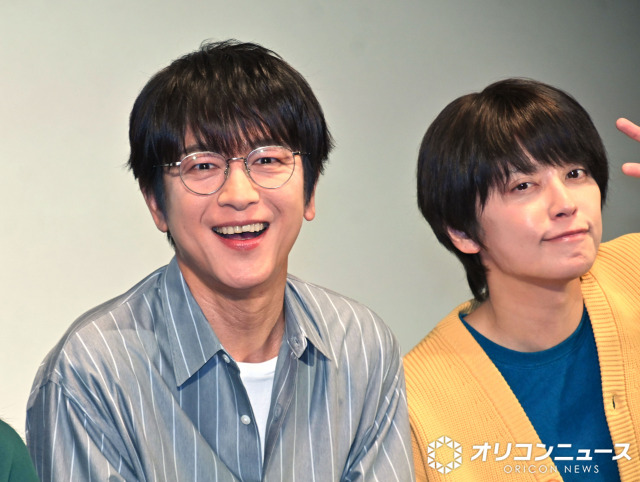 『ぼくたちん家』第1話完成披露試写会に参加した（左から）及川光博、手越祐也 （C）ORICON NewS inc.