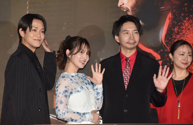 映画『トロン：アレス』ジャパンプレミアに登壇した（左から）石川界人、内田真礼、諏訪部順一、田村睦心（C）ORICON NewS inc.