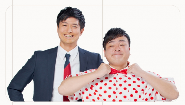 芸人のセバスチャン・原田公志（右）