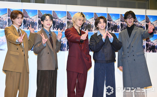 M!LK（左から）山中柔太朗、吉田仁人、佐野勇斗、塩崎太智、曽野舜太（C）ORICON NewS inc.
