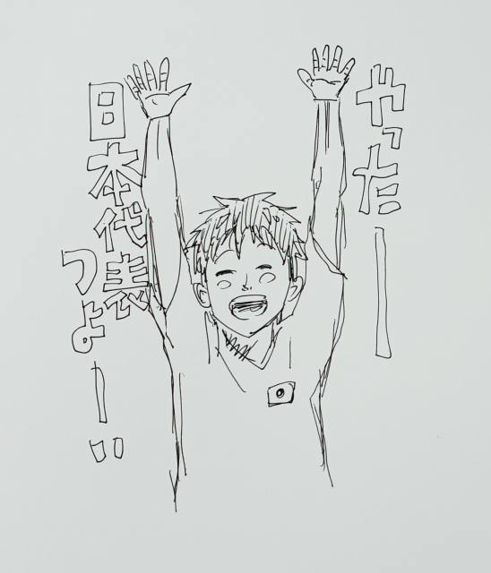 『DAYS』作者・安田剛士氏のサッカー日本代表お祝いイラスト