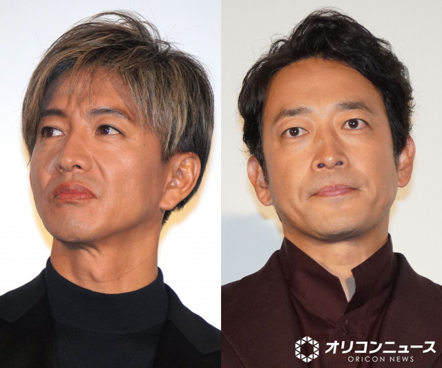映画『TOKYOタクシー』完成披露試写会に登壇した（左から）木村拓哉、迫田孝也 （C）ORICON NewS inc.