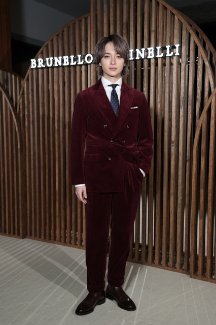 ブルネロ クチネリレセプションに参加したKis-My-Ft2・玉森裕太（C）Brunello Cucinelli