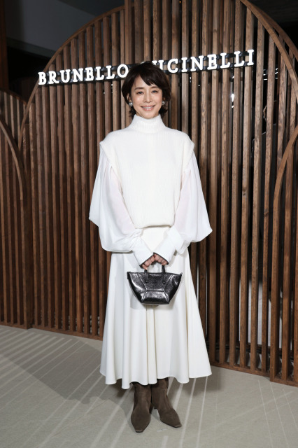 ブルネロ・クチネリ来日記念レセプションに参加した石田ゆり子（C）Brunello Cucinelli
