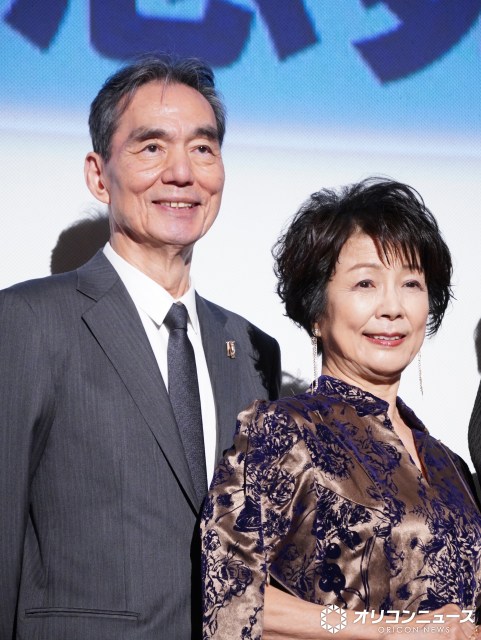 『富士山と、コーヒーと、しあわせの数式』公開記念舞台あいさつに出席した(左から)長塚京三、市毛良枝 (C)ORICON NewS inc.