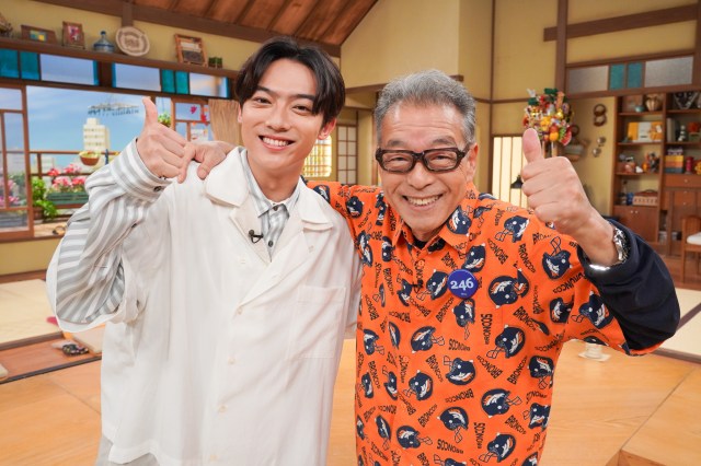 『よ～いドン！』オリジナルソング「百人力」でタッグを組んだ（左から）辰巳ゆうと、円広志（C）カンテレ