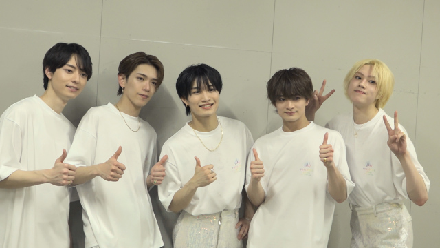 13日放送ドキュメンタリー番組『RIDE ON TIME』Season7 Episode 3・4に出演するACEes（左から）作間龍斗、深田竜生、那須雄登、浮所飛貴、佐藤龍我（C）Storm Labels Inc.