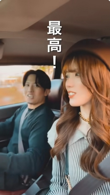 ショート動画でトヨタ『セリカXX』購入を伝えたナカモトフウフ（YouTube公式チャンネル（@okinawalifevlog5012）より）