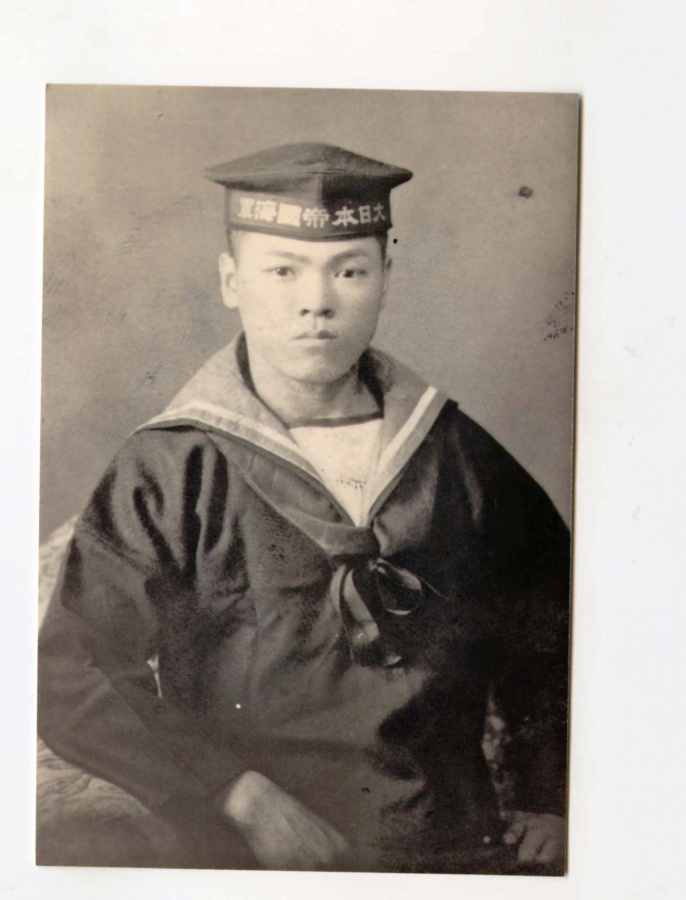 佐世保海兵団に入団した当時の井ノ久保武義さん（井ノ久保さん提供）