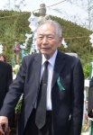 「尊い命が失われたことを忘れない」。２０１５年の特攻平和祈念祭で黒島を訪れた江名武彦さん