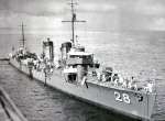 １９３６年、南洋群島方面で活動中の駆逐艦「夕凪」（呉市海事歴史科学館編「日本海軍艦艇写真集　駆逐艦」より）