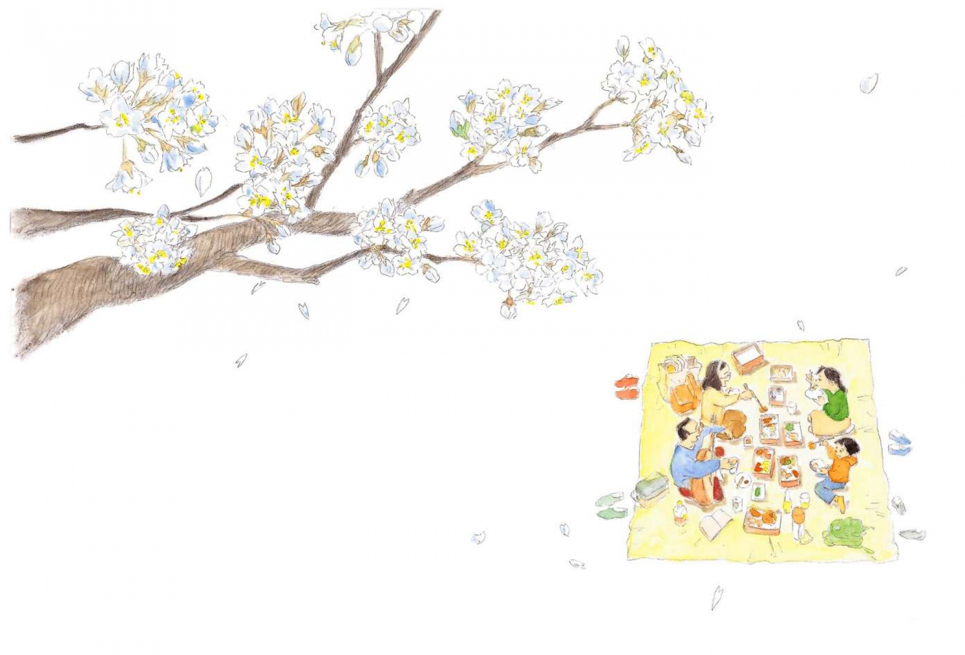 絵本「オイモはときどきいなくなる」（田中哲弥著、福音館書店）の挿絵