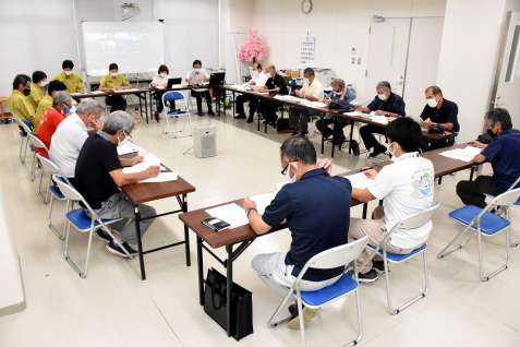 市道・三太郎線の車両規制を決めた連絡会議＝奄美市住用