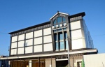 5代目となる現在の鹿児島駅。1945年7月27日の空襲で焼失した当時の2代目駅舎（1913＝大正2＝年改築）をイメージした＝鹿児島市浜町（２０２０年2月撮影）