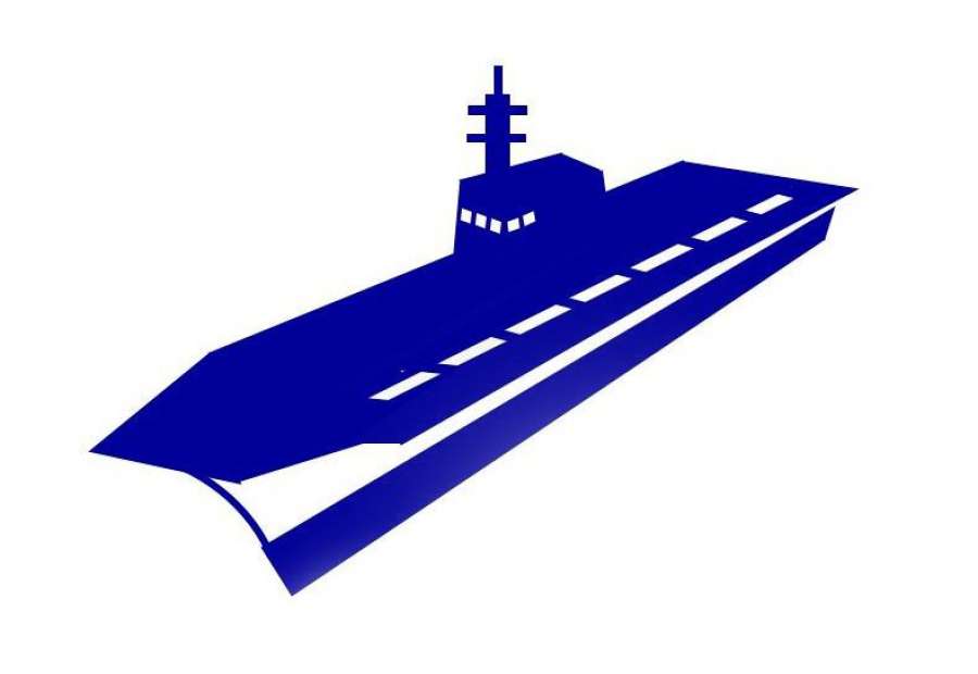 護衛艦「いずも」のピクトグラム（自衛隊鹿児島地方協力本部提供）