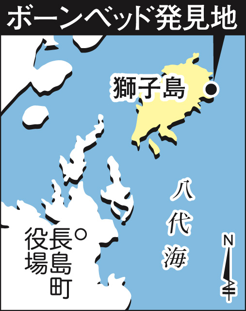 地図・ボーンベッドの発見地点