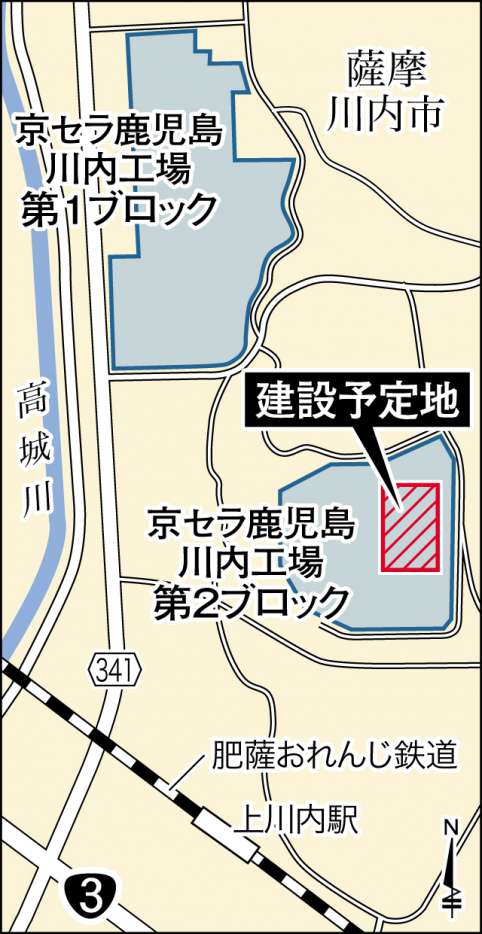 地図・新工場建設予定地