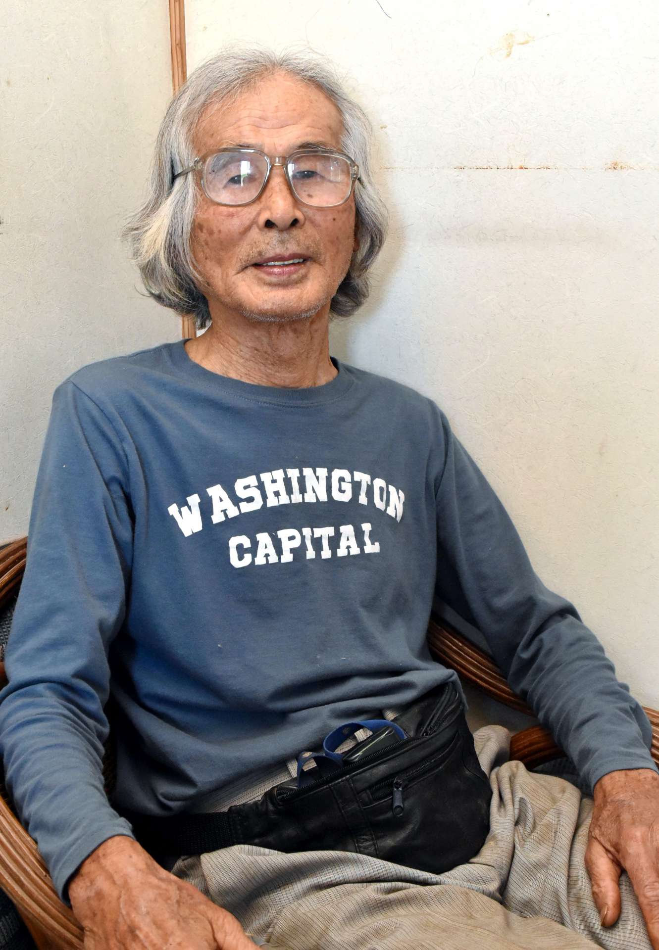 戦争は民間人に最も大きな被害が出ると語る前平和真さん