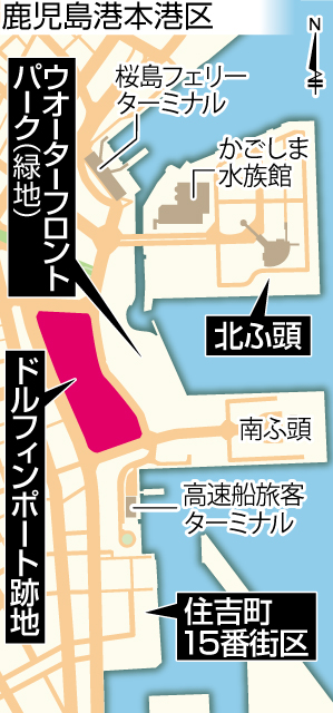 地図・鹿児島港本港区