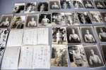 特別幹部候補生らの顔と言葉が記された写真＝阿久根市赤瀬川の野村建設工業
