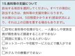 食料支援に関する鹿児島市保健所からの質問項目。支援をお願いするのははばかられる気持ちになった