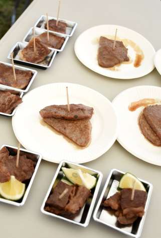 試食できるブランド牛肉