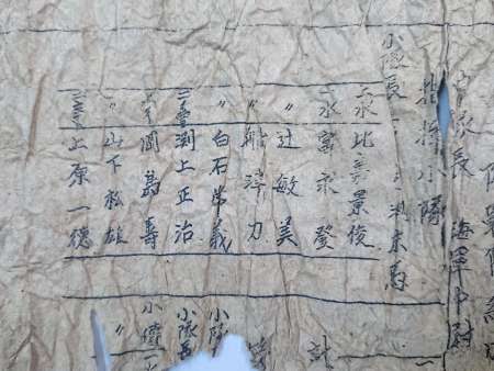 「渕上正治」さんら鹿児島出身の名前が確認できる編成表（旧海軍司令部壕事業所提供）